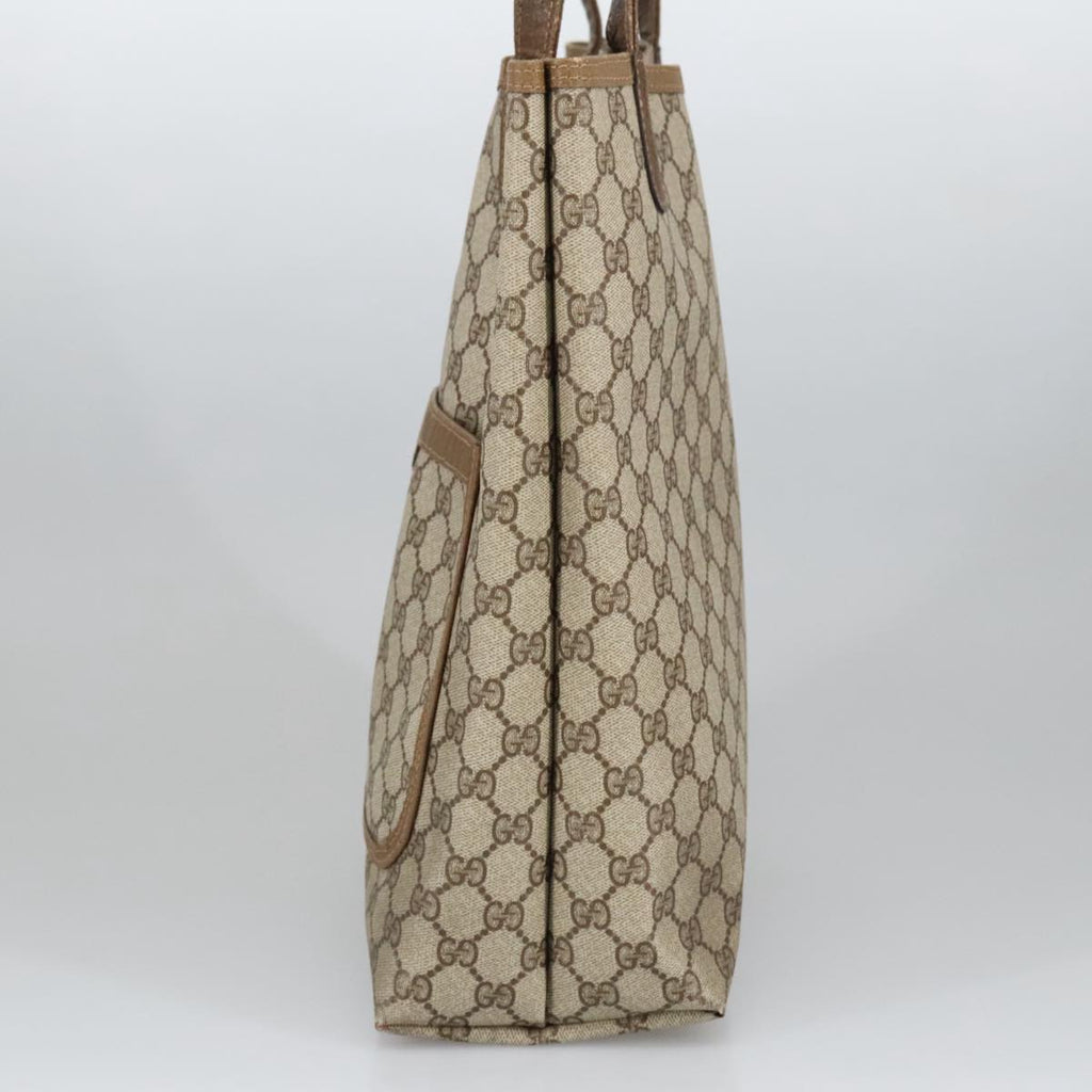 GUCCI GG Supreme Tote Bag PVC Leather Beige Gold 39 02 003 100684