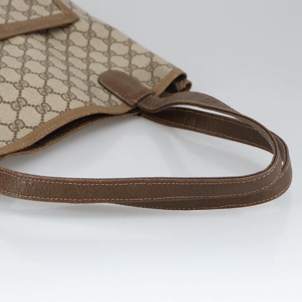 GUCCI GG Supreme Tote Bag PVC Leather Beige Gold 39 02 003 100684