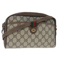 GUCCI GG Supreme Web Sherry Line Shoulder Bag PVC Beige Gold 100686