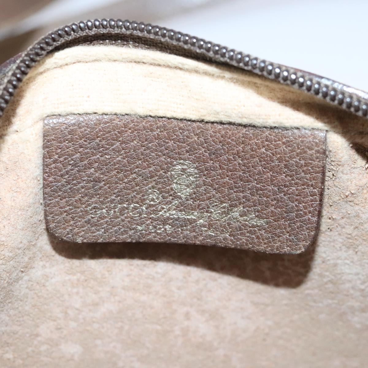 GUCCI GG Supreme Web Sherry Line Shoulder Bag PVC Beige Gold 100686