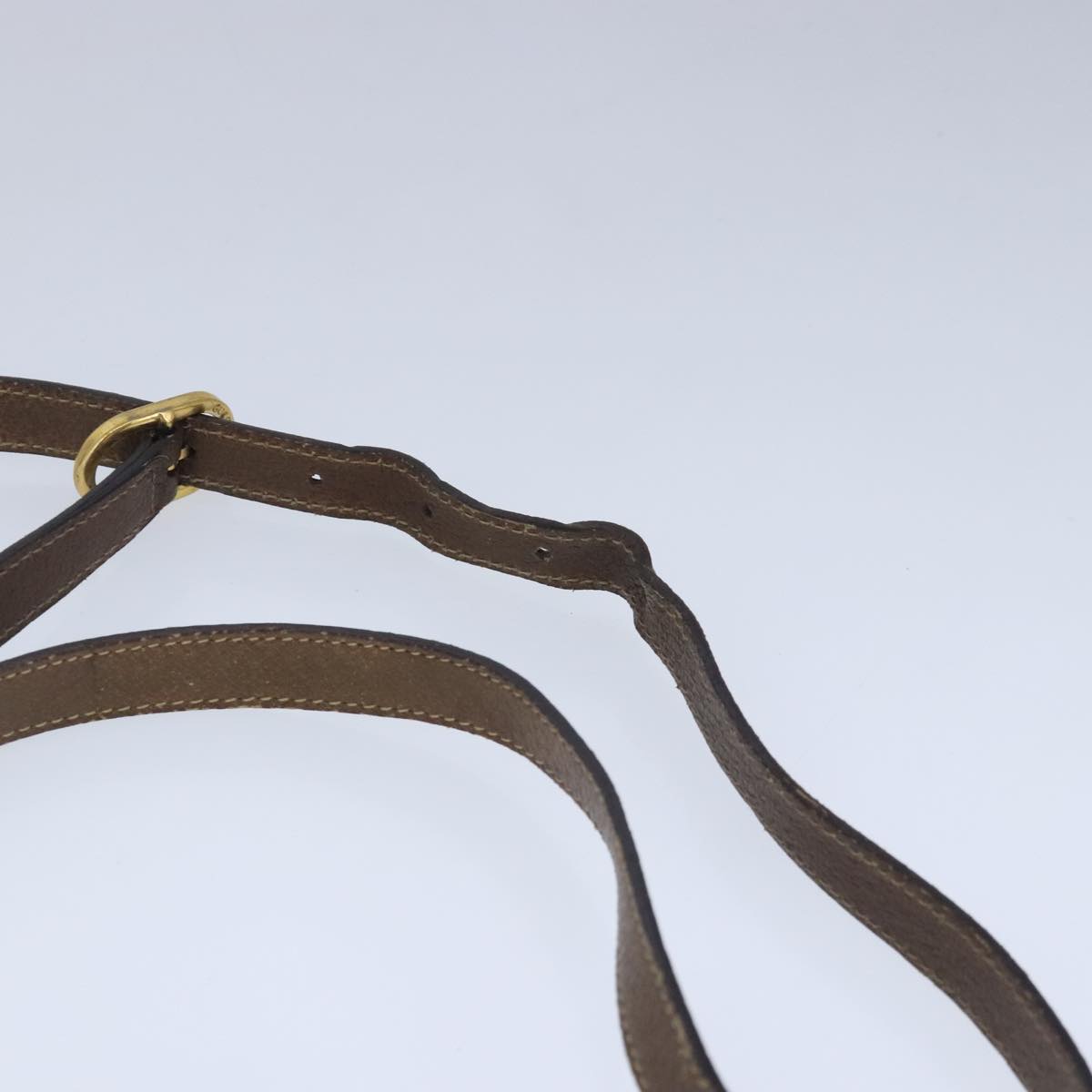 GUCCI GG Supreme Web Sherry Line Shoulder Bag PVC Beige Gold 100686