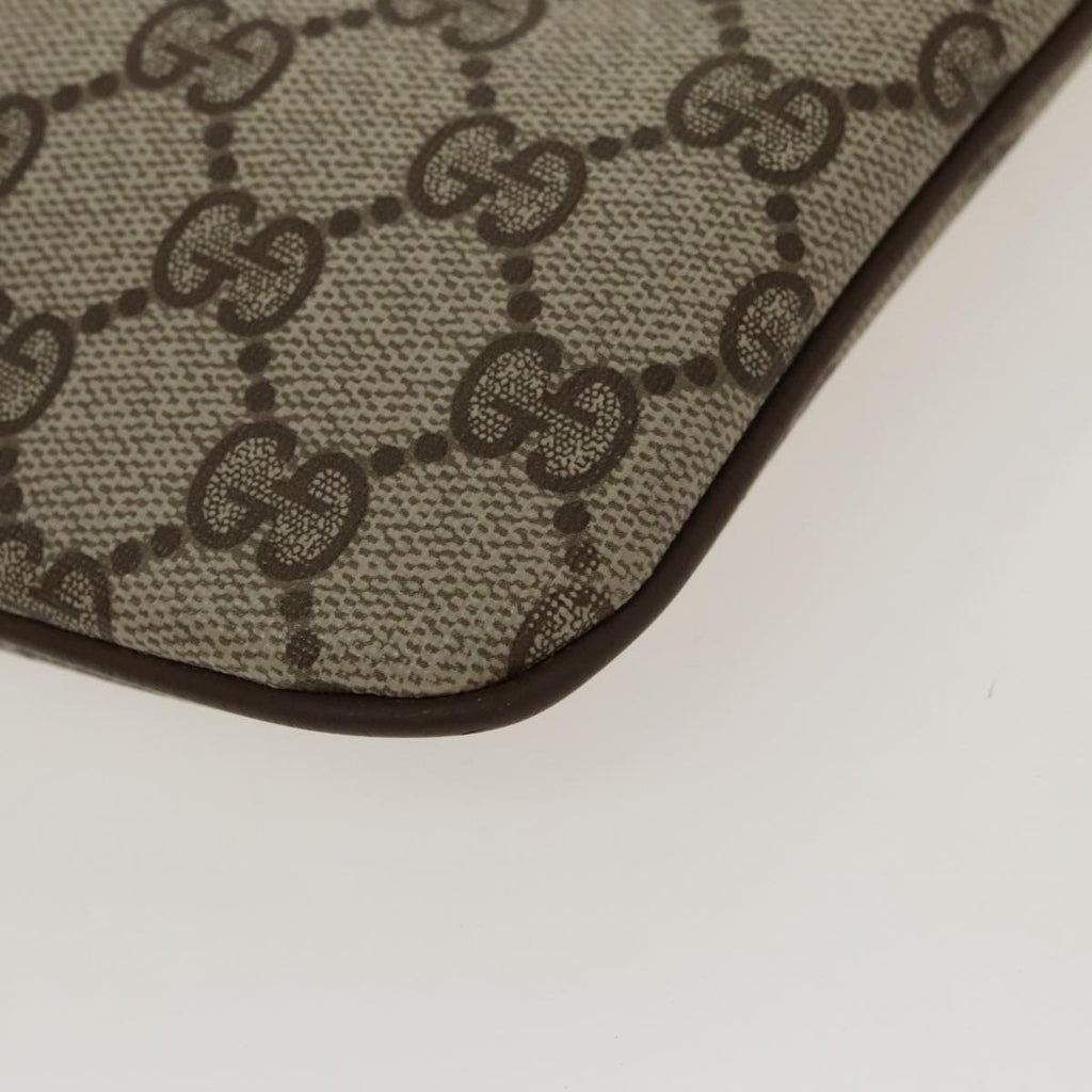 GUCCI GG Supreme Web Sherry Line Shoulder Bag PVC Beige 904 02 047 100689