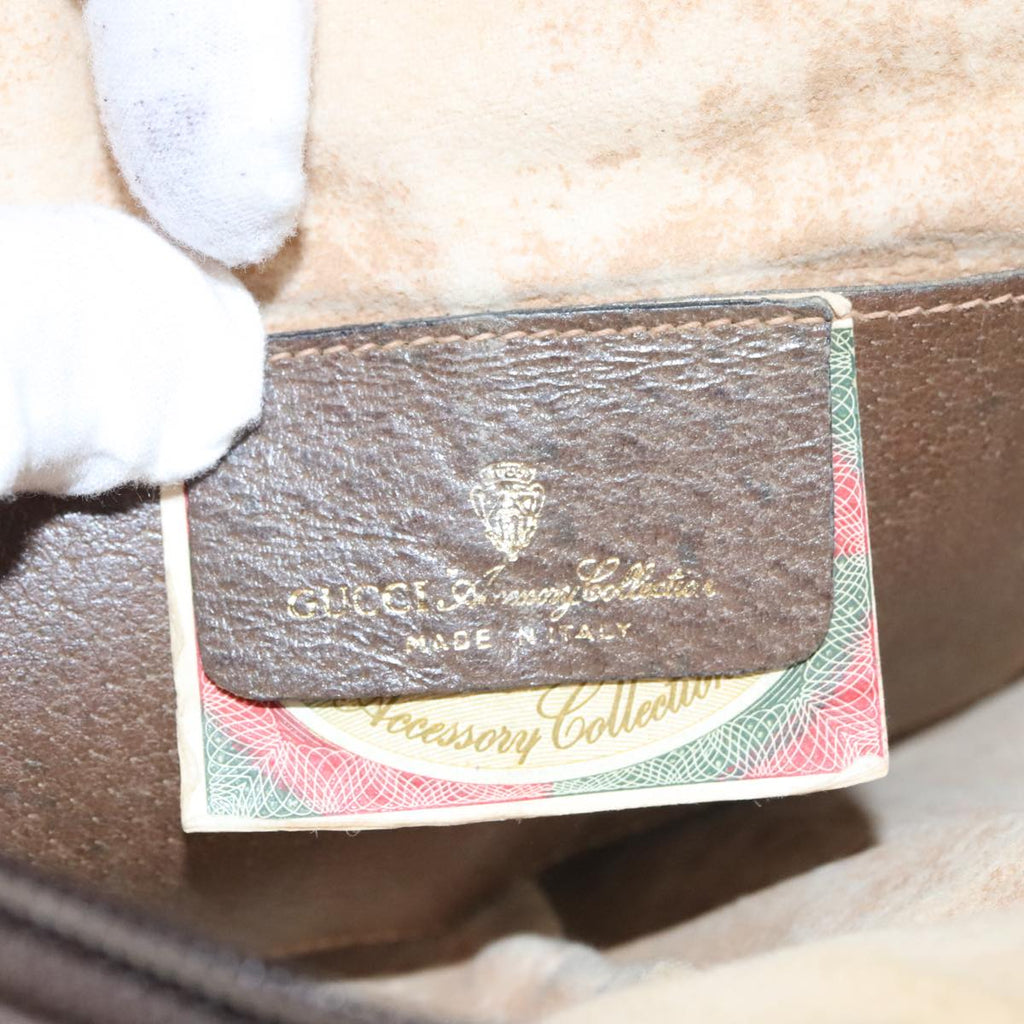 GUCCI GG Supreme Web Sherry Line Shoulder Bag PVC Beige 904 02 047 100689