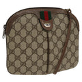GUCCI GG Supreme Web Sherry Line Shoulder Bag PVC Beige 904 02 047 100689