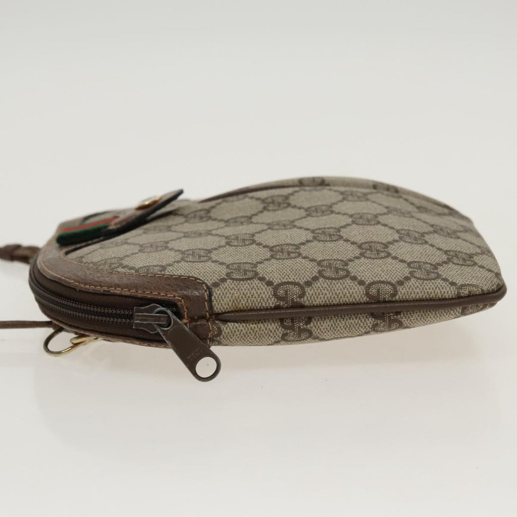 GUCCI GG Supreme Web Sherry Line Shoulder Bag PVC Beige 904 02 047 100689