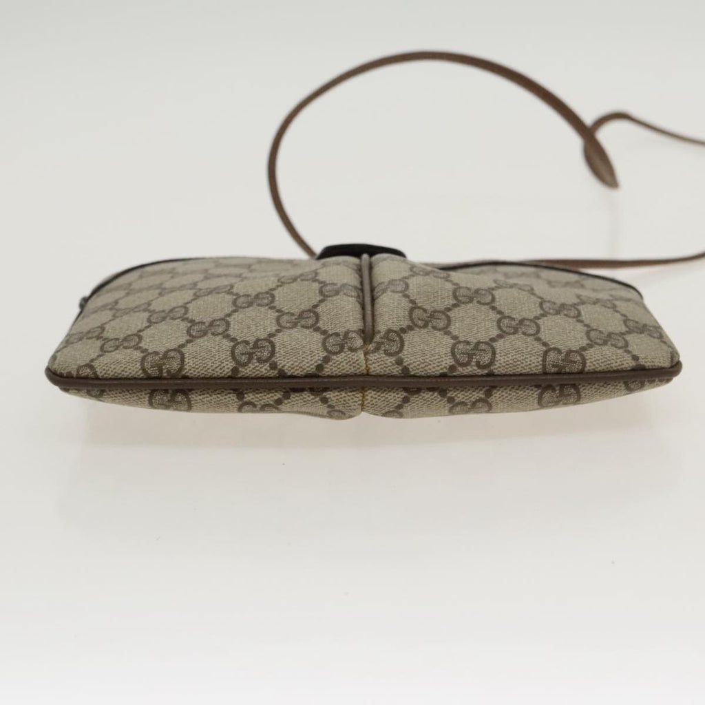 GUCCI GG Supreme Web Sherry Line Shoulder Bag PVC Beige 904 02 047 100689