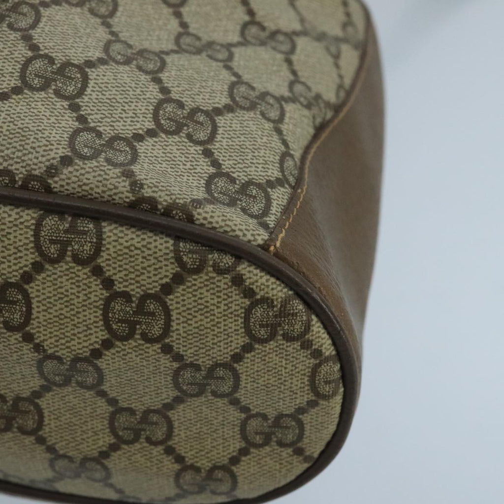 GUCCI GG Supreme Web Sherry Line Shoulder Bag PVC Beige Gold 100695