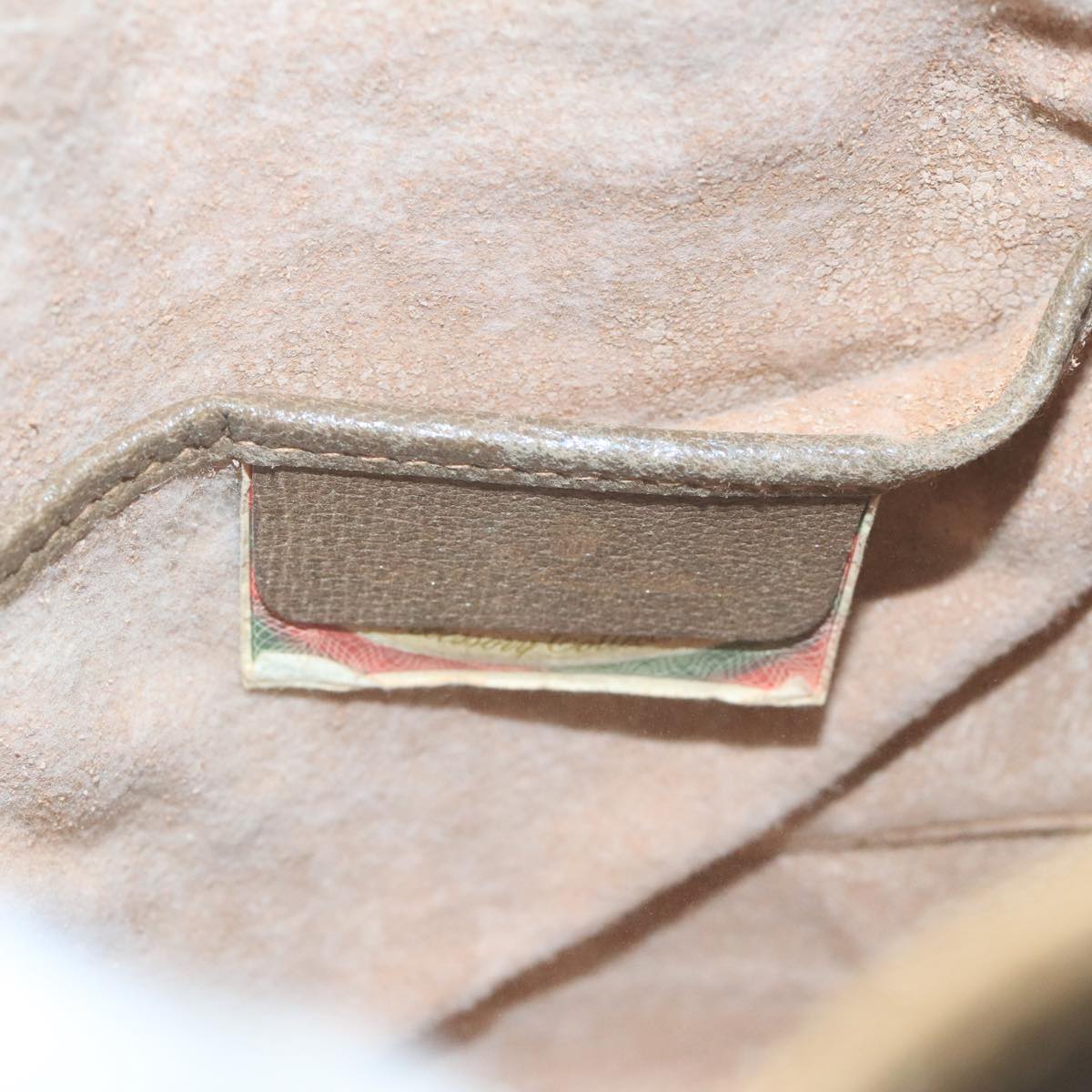 GUCCI GG Supreme Web Sherry Line Shoulder Bag PVC Beige Gold 100695