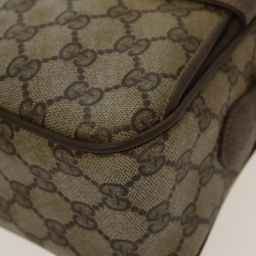 GUCCI GG Supreme Web Sherry Line Shoulder Bag PVC Beige 93 02 049 100696