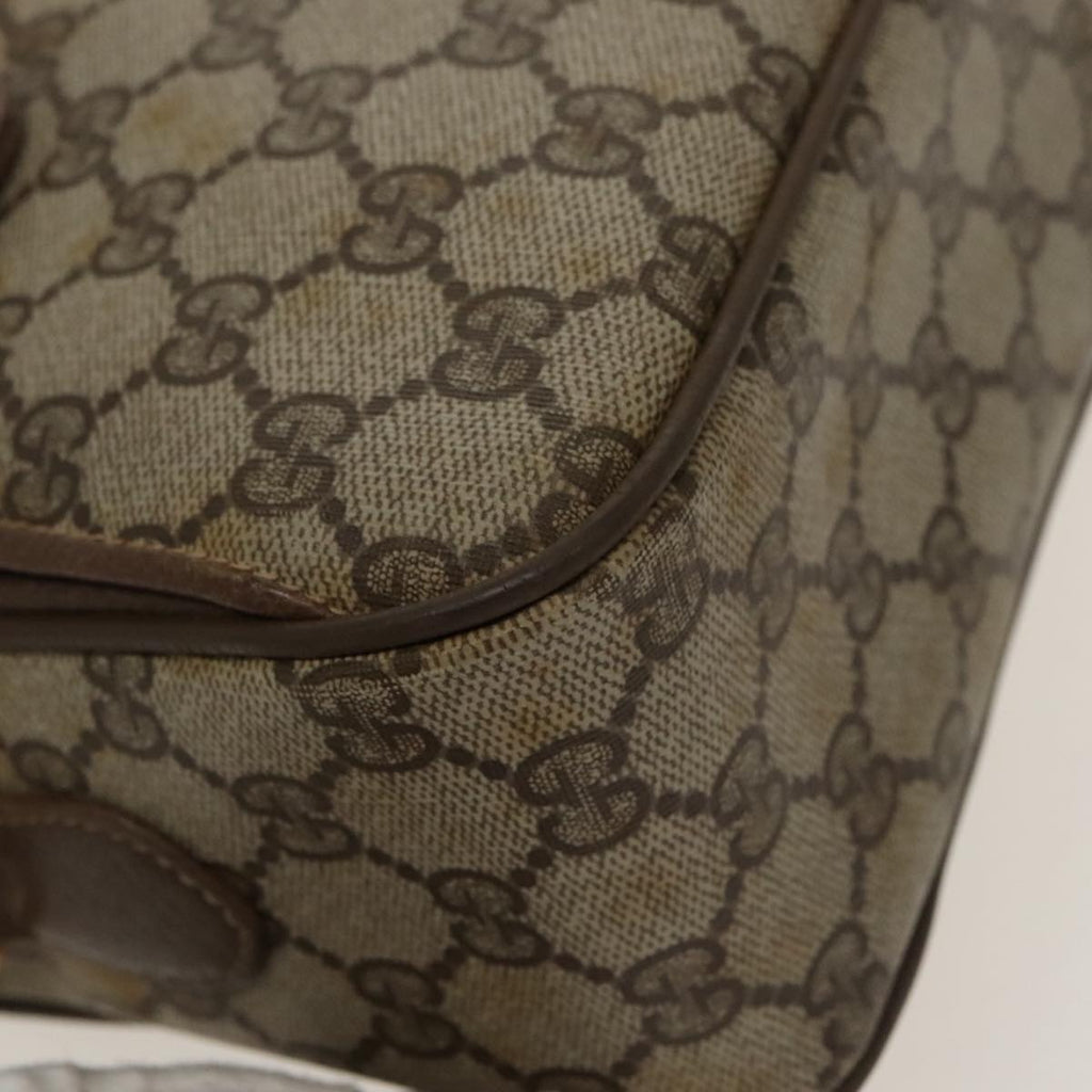 GUCCI GG Supreme Web Sherry Line Shoulder Bag PVC Beige 93 02 049 100696
