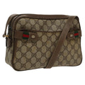GUCCI GG Supreme Web Sherry Line Shoulder Bag PVC Beige 93 02 049 100696