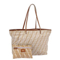 FENDI Zucca Canvas Tote Bag Beige 100708