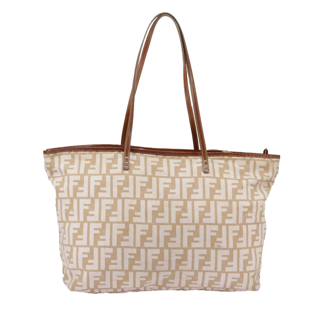 FENDI Zucca Canvas Tote Bag Beige 100708