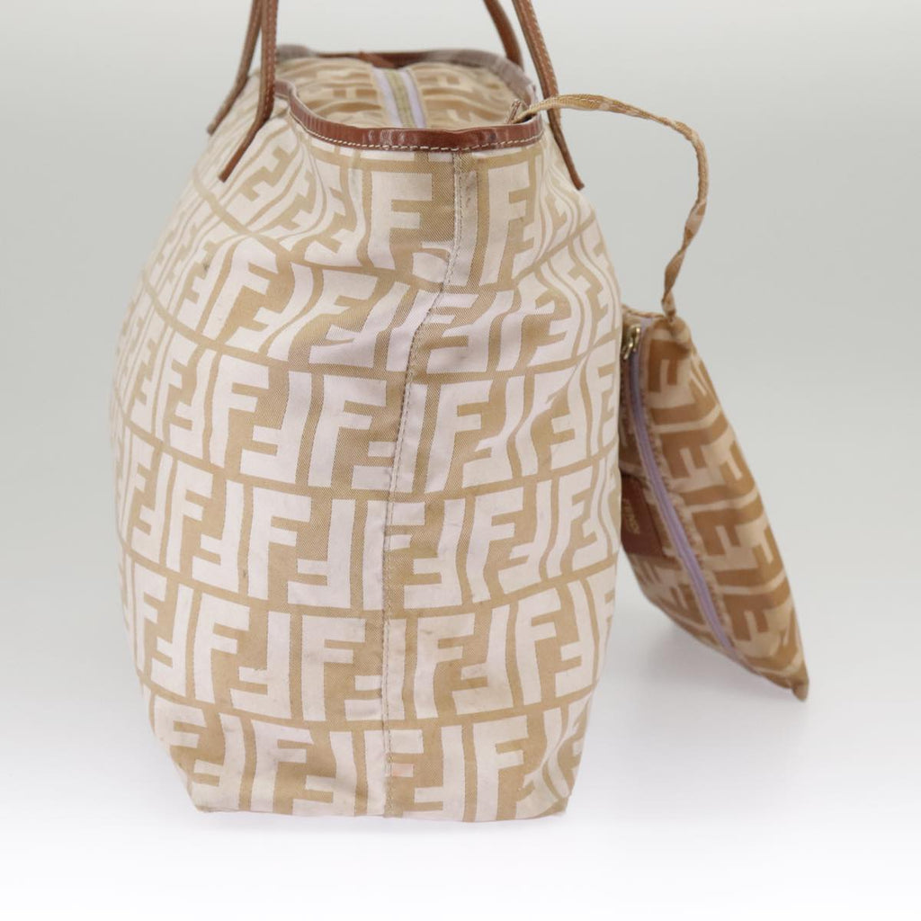 FENDI Zucca Canvas Tote Bag Beige 100708