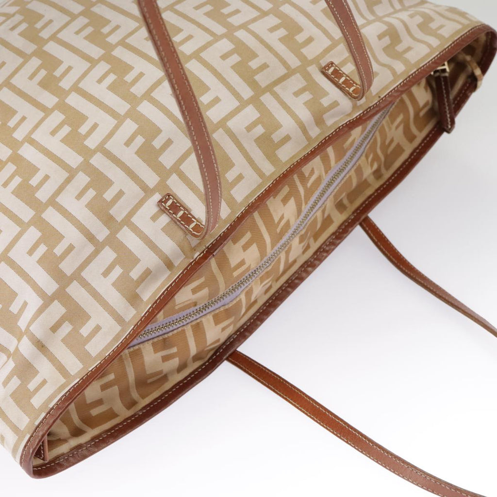 FENDI Zucca Canvas Tote Bag Beige 100708