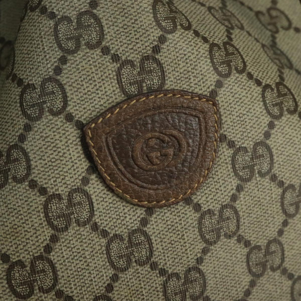 GUCCI GG Supreme Web Sherry Line Shoulder Bag PVC Beige 001 084 0850 100711