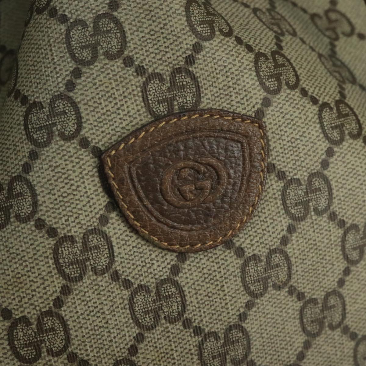 GUCCI GG Supreme Web Sherry Line Shoulder Bag PVC Beige 001 084 0850 100711