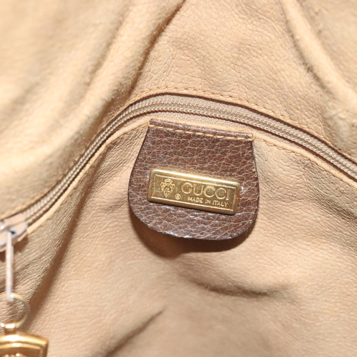 GUCCI GG Supreme Web Sherry Line Shoulder Bag PVC Beige 001 084 0850 100711
