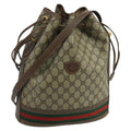 GUCCI GG Supreme Web Sherry Line Shoulder Bag PVC Beige 001 084 0850 100711