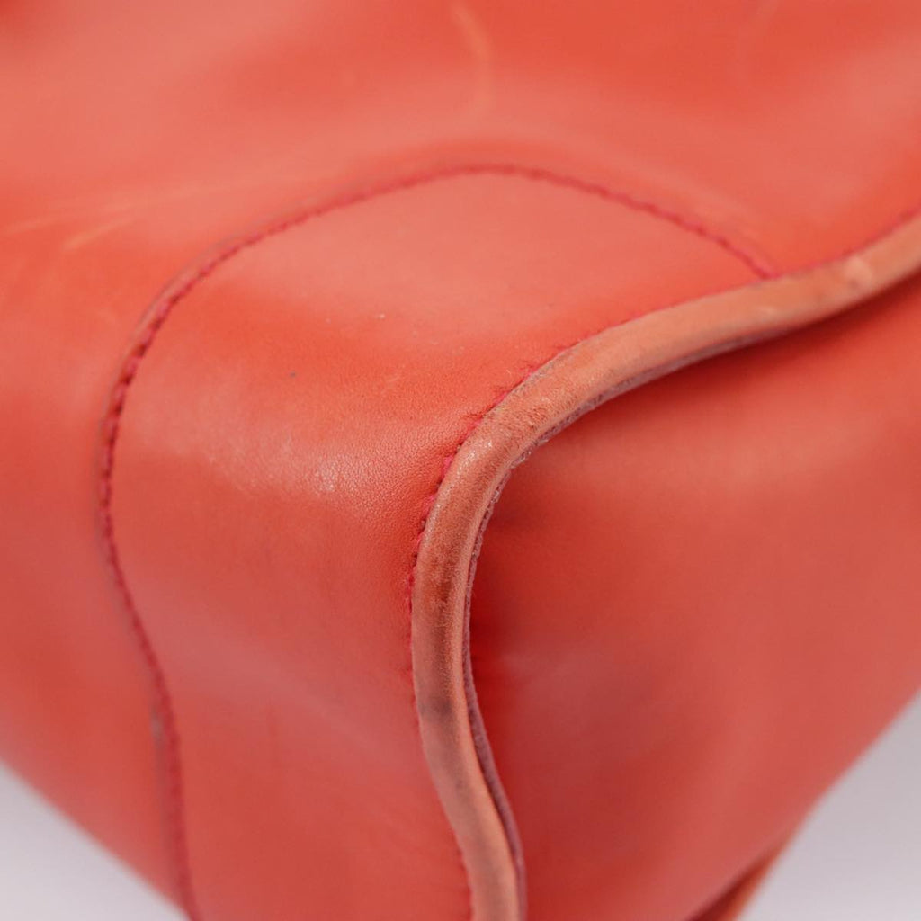 GUCCI Sherry Line Shoulder Bag Leather Orange Navy Red 100717