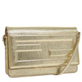 FENDI Shoulder Bag Leather Gold 100718