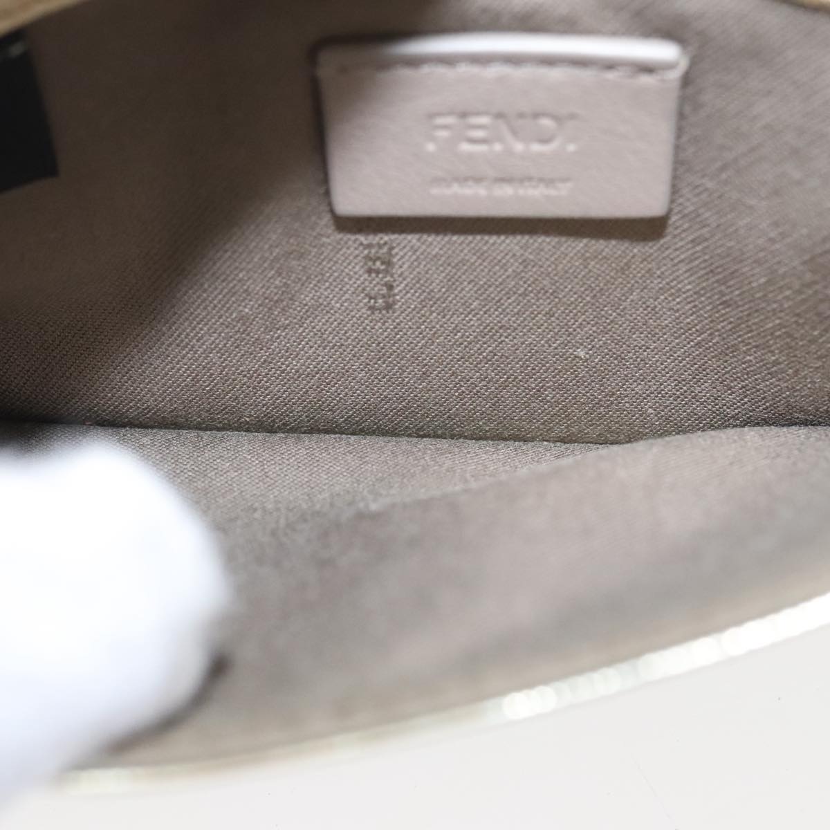 FENDI Shoulder Bag Leather Gold 100718