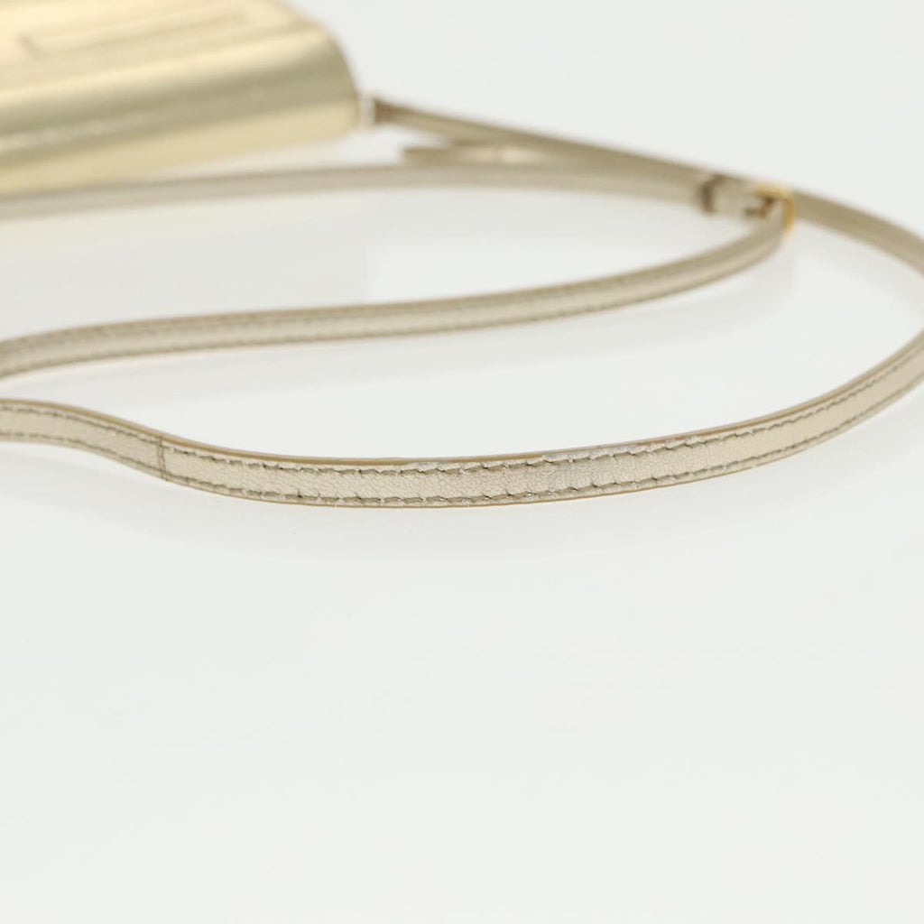FENDI Shoulder Bag Leather Gold 100718