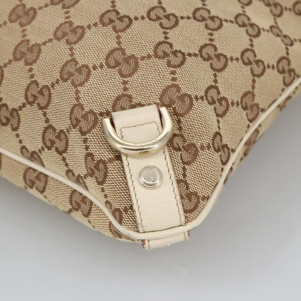 GUCCI GG Canvas Shoulder Bag Beige Gold 131326 100719