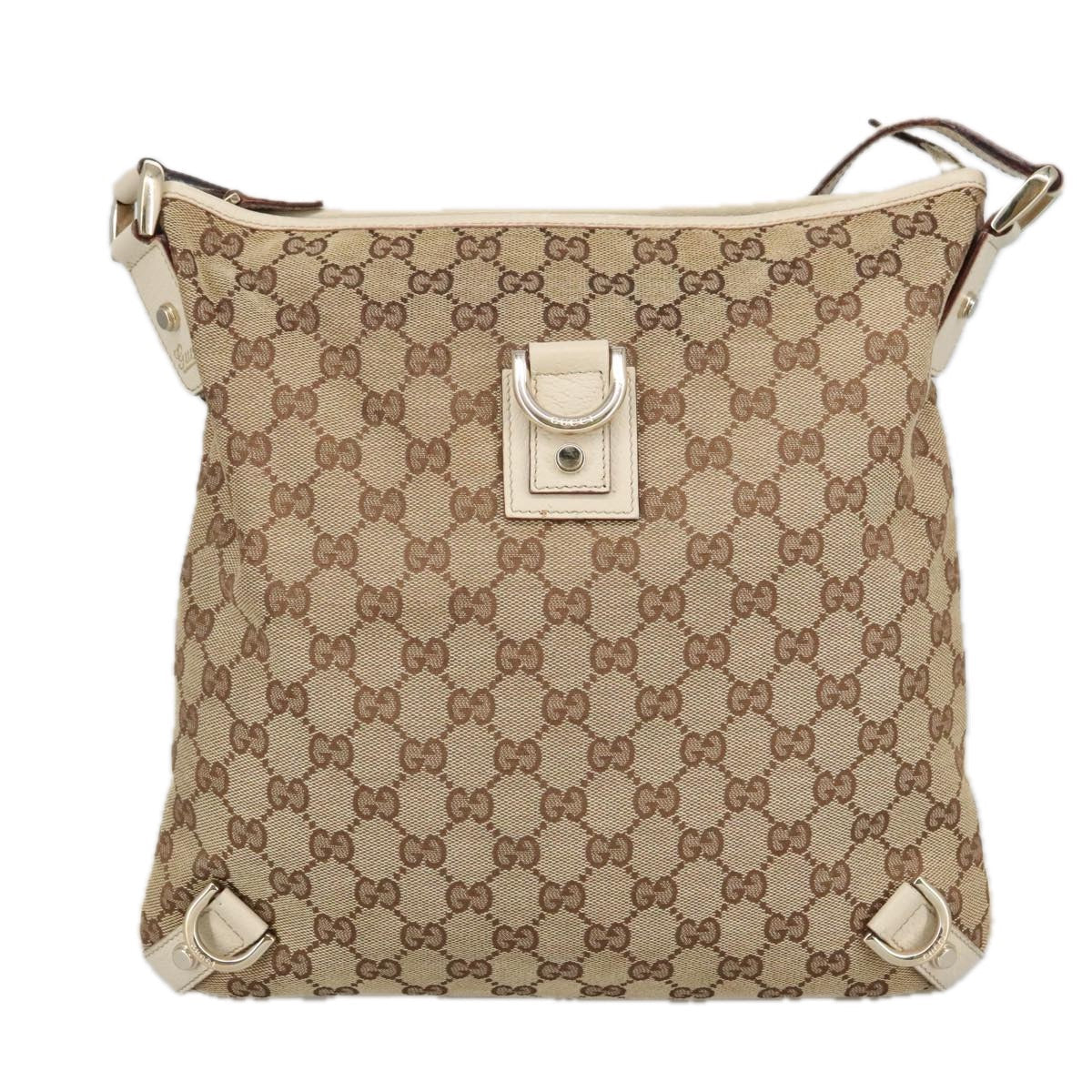 GUCCI GG Canvas Shoulder Bag Beige Gold 131326 100719