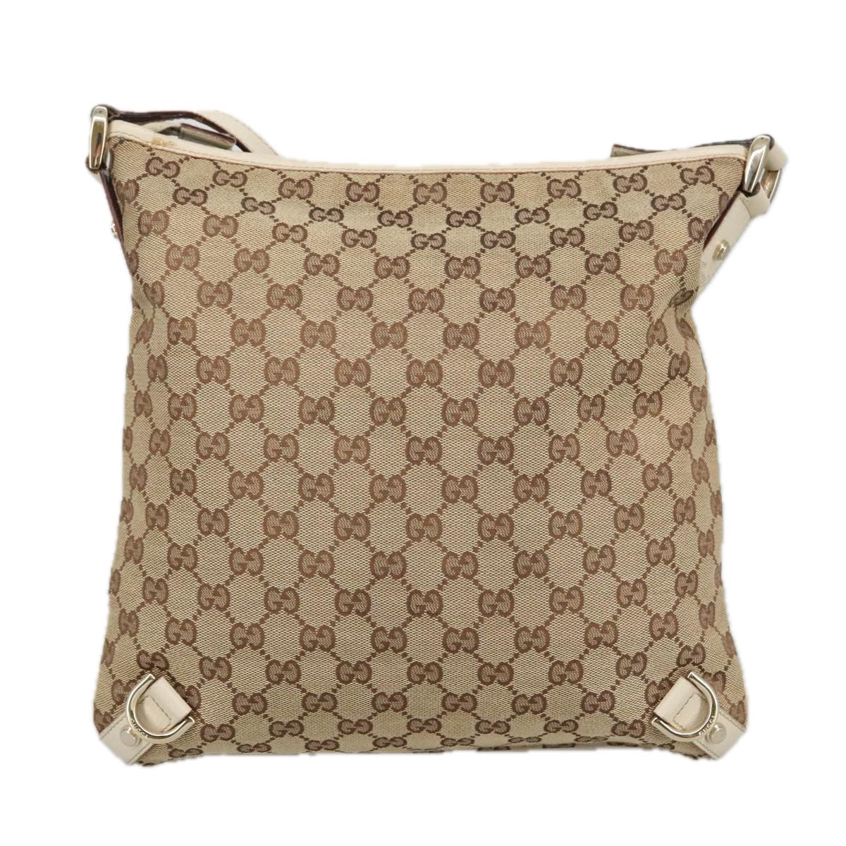 GUCCI GG Canvas Shoulder Bag Beige Gold 131326 100719