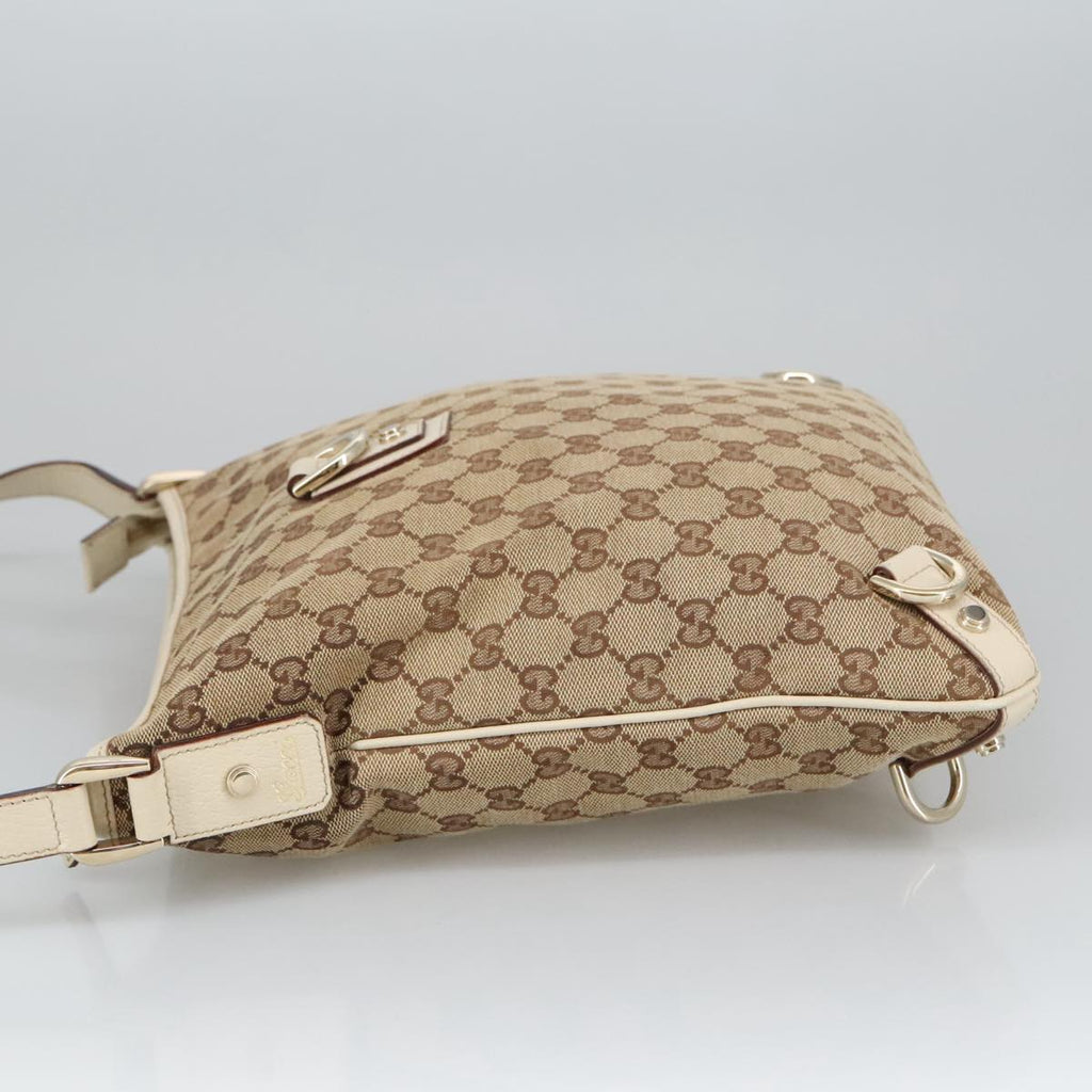 GUCCI GG Canvas Shoulder Bag Beige Gold 131326 100719