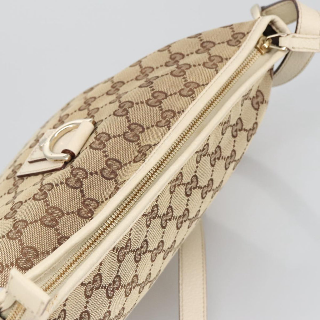 GUCCI GG Canvas Shoulder Bag Beige Gold 131326 100719