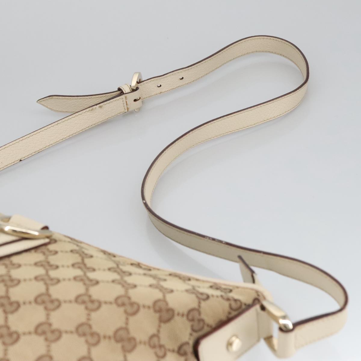 GUCCI GG Canvas Shoulder Bag Beige Gold 131326 100719