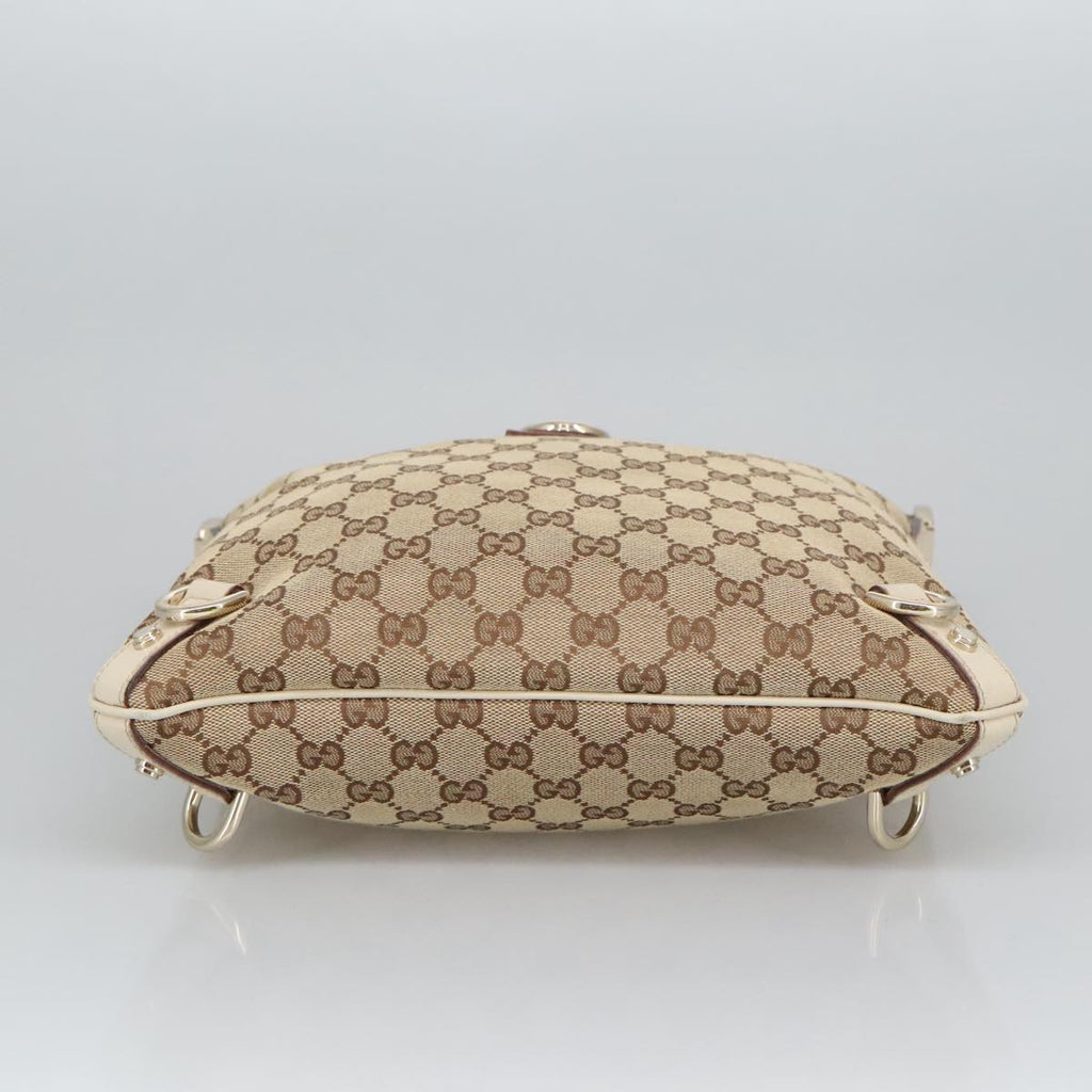 GUCCI GG Canvas Shoulder Bag Beige Gold 131326 100719