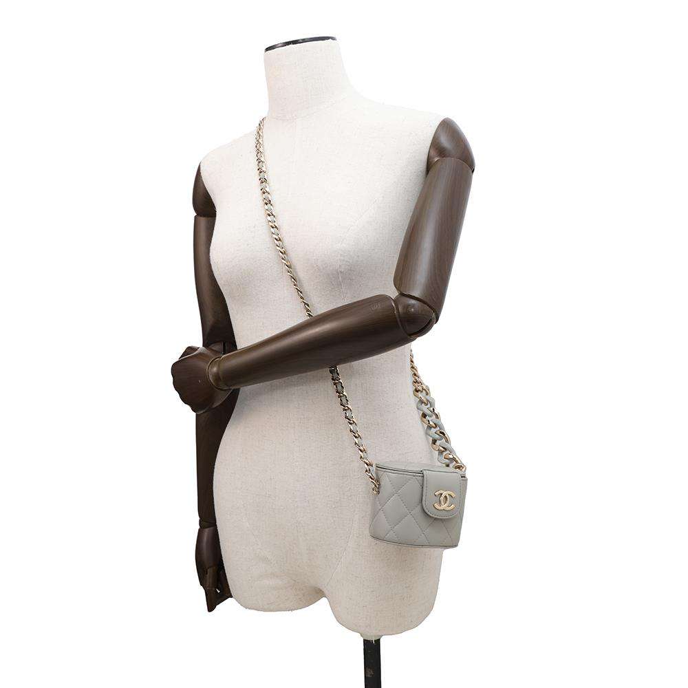 CHANEL Vanity Chain Bag GrayAP2428 Lambskin