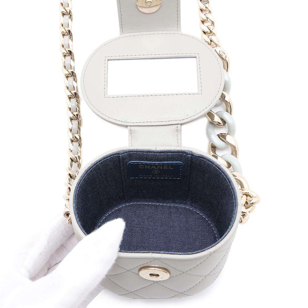 CHANEL Vanity Chain Bag GrayAP2428 Lambskin