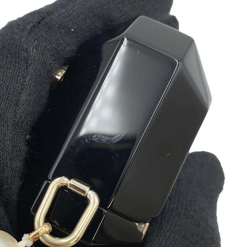 CHANEL Faux Pearl  AirPodsCase BlackAB6425 Metal Faux Pearl  Rhinestone