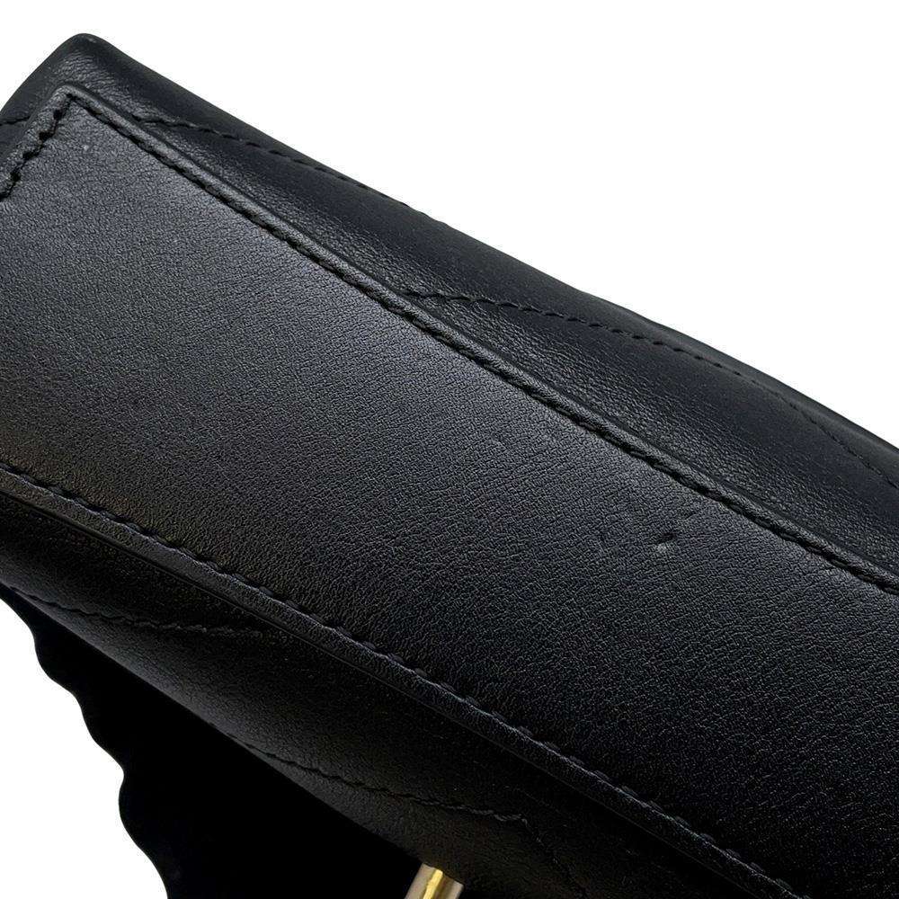 CHANEL V Stitch ChainShoulder Black Leather