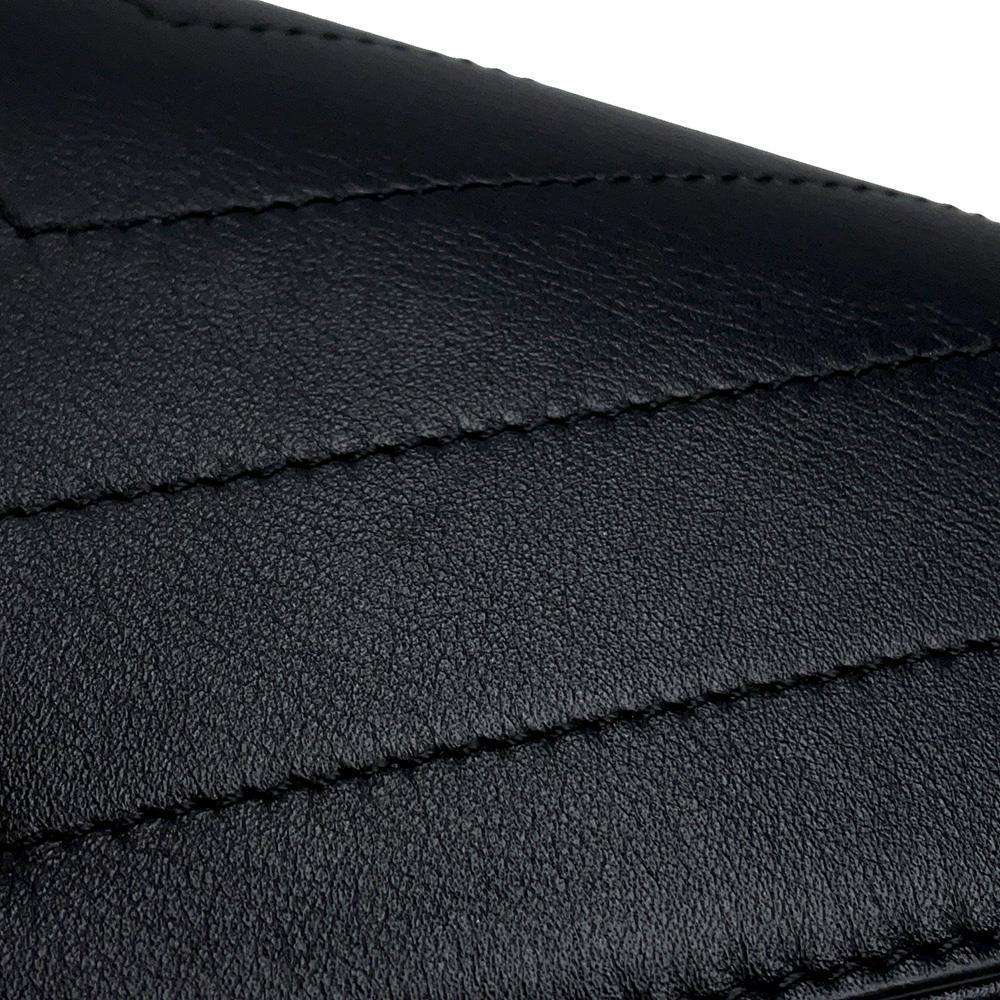 CHANEL V Stitch ChainShoulder Black Leather