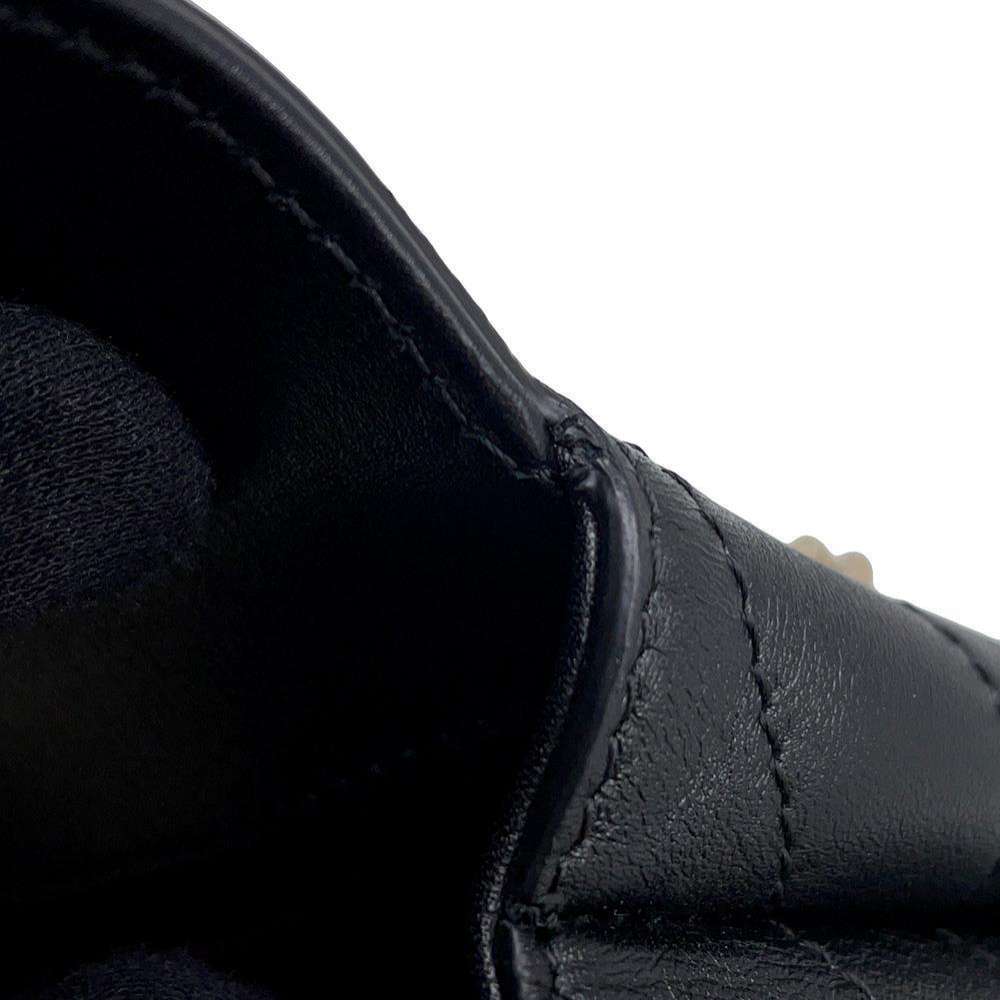 CHANEL V Stitch ChainShoulder Black Leather