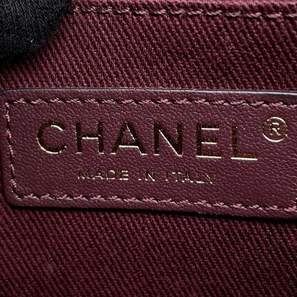 CHANEL V Stitch ChainShoulder Black Leather