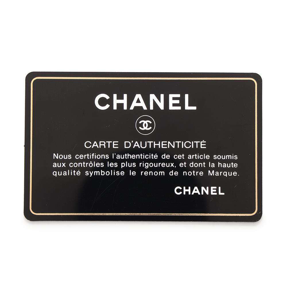 CHANEL French Viera Punching Chain Shoulder Black Leather