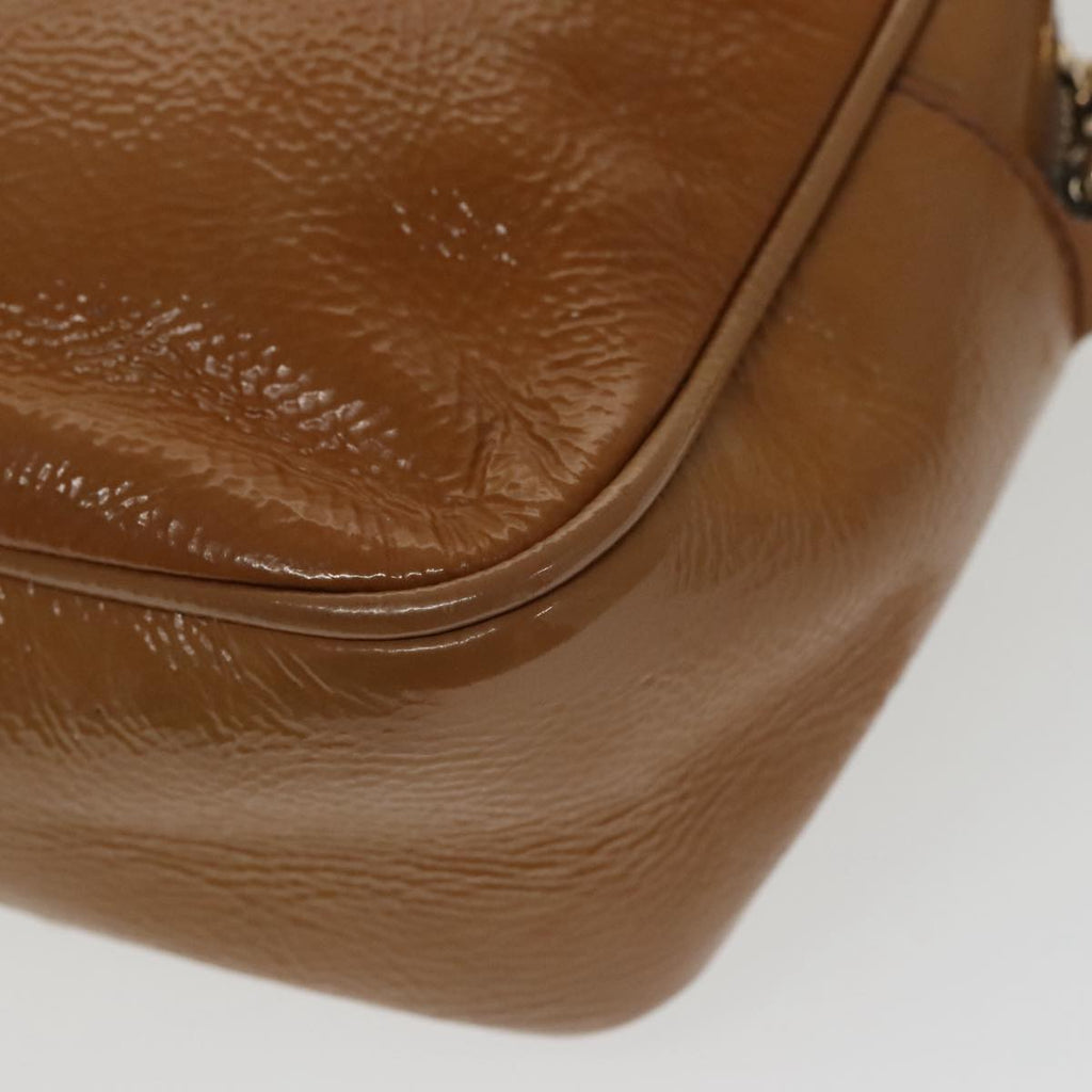 GUCCI Shoulder Bag Patent leather Yellow Gold 308364 100733
