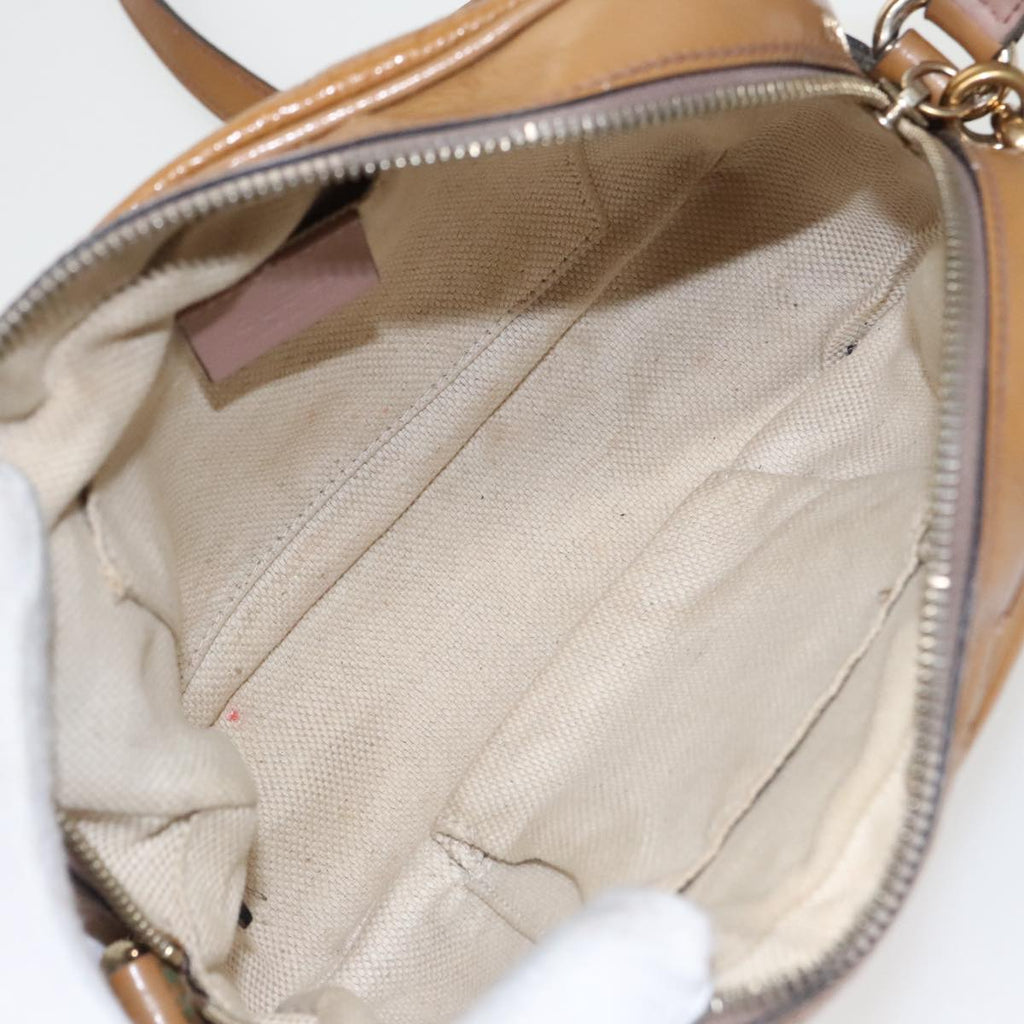 GUCCI Shoulder Bag Patent leather Yellow Gold 308364 100733