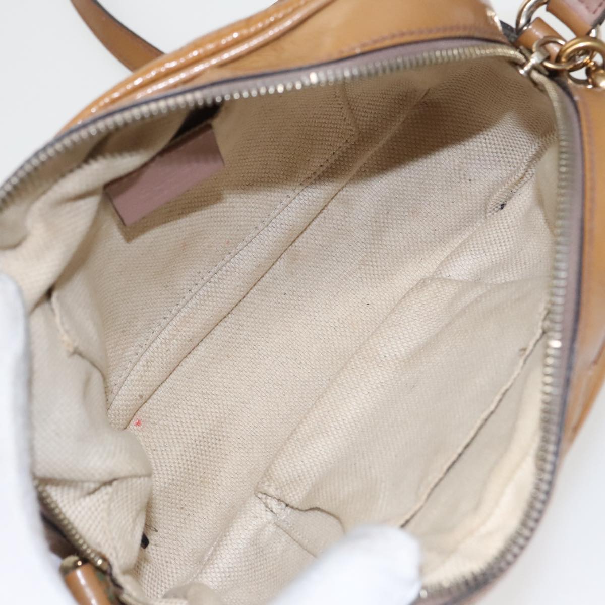 GUCCI Shoulder Bag Patent leather Yellow Gold 308364 100733