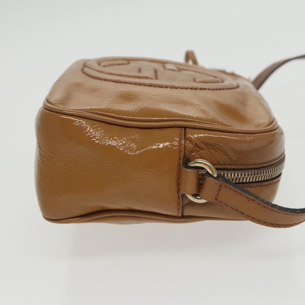GUCCI Shoulder Bag Patent leather Yellow Gold 308364 100733
