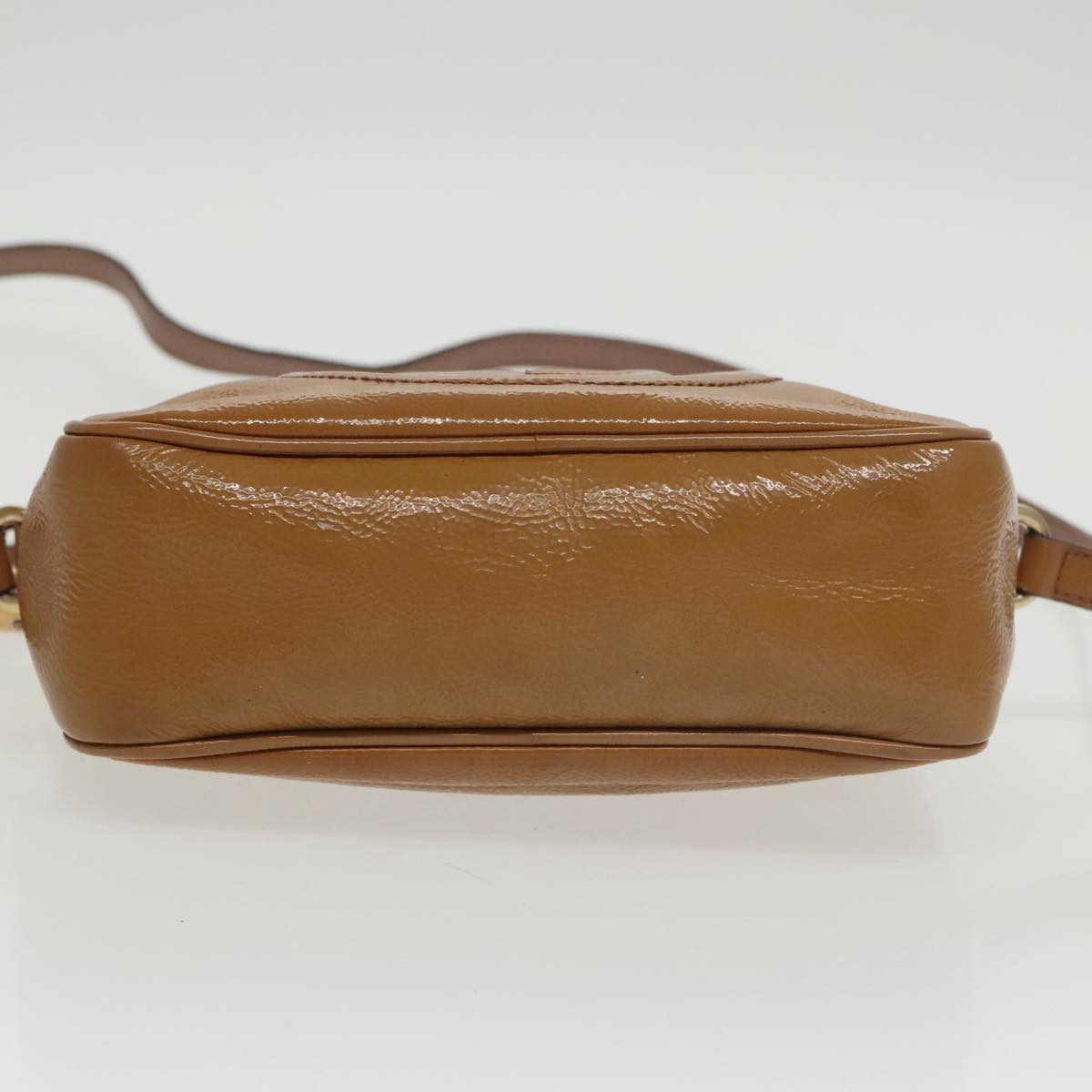 GUCCI Shoulder Bag Patent leather Yellow Gold 308364 100733