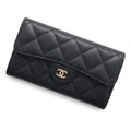 CHANEL Matelasse flap wallet BlackAP1000 Caviar Leather