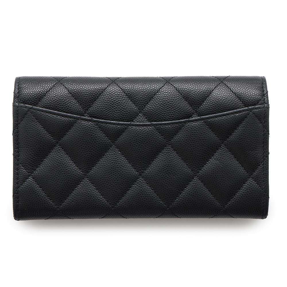 CHANEL Matelasse flap wallet BlackAP1000 Caviar Leather
