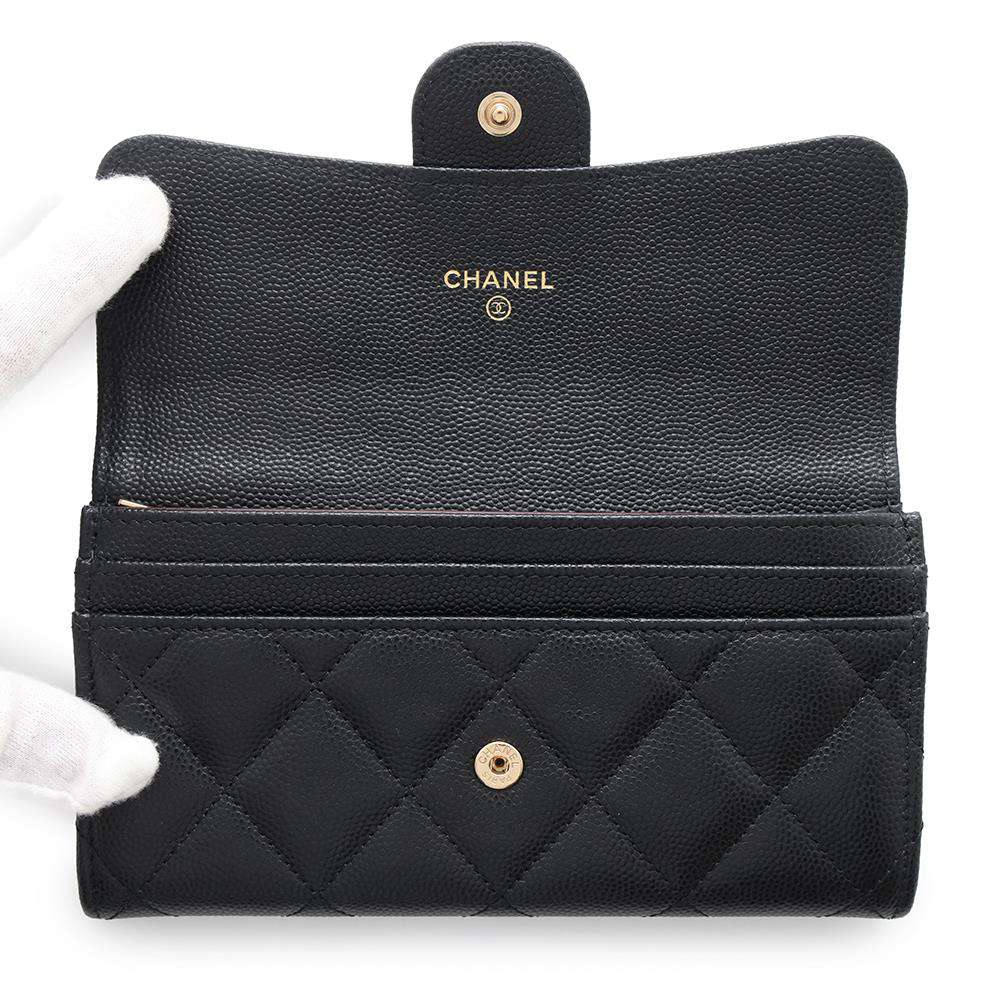 CHANEL Matelasse flap wallet BlackAP1000 Caviar Leather
